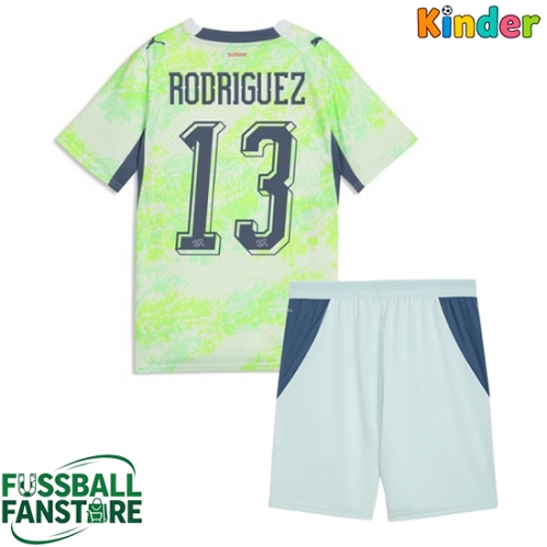 Schweiz Ricardo Rodriguez #13 Replik Auswärtstrikot Kinder WM 2026 Kurzarm (+ Kurze Hosen)